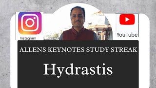 Allens keynotes study streak hydrastis [upl. by Ecirtak]