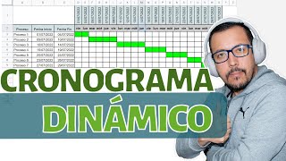 CRONOGRAMA DE ACTIVIDADES Diagrama de GANTT DINÁMICO en hoja de cálculo de Google Sheets [upl. by Benjamin631]