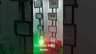 Cryonics led lights Live demo for customers Manufacturing and trading all types of led lights [upl. by Eneryt858]