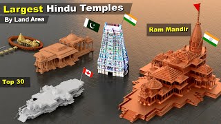 Largest Hindu Temples by Land Area  rammandir flag  Top 25 [upl. by Sternick]