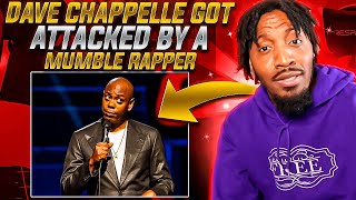 DAVE CHAPPELLE GOT ATTACKED BY A MUMBLE RAPPER amp THIS HAPPENED [upl. by Enneyehs]