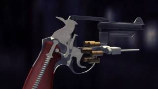 How a Revolver Works  Revolver Mechanism Technical animation by DasHnezz [upl. by Ardnnek683]