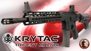 Review Krytac Trident MKII SPR CRBPDW  SAEG  6mm AirsoftSoftair  4K UHD [upl. by Ellenij389]