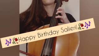 Antonio Salieri’s Birthday from KatieTheCellist on Instagram Twitter amp TikTok [upl. by Ahsilat]