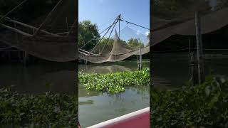 Chinese Fishing Technique in Kochi Lake kochi kerela fishing lake boating kochin hi [upl. by Yram]