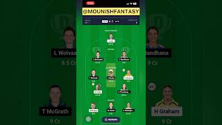 HOBART HURRICANE VS ADELAIDE STRIKERS WOMENS BBL DREAM11 TEAM Mounishfantasy dream11 bbl shorts [upl. by Mccandless]