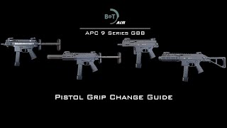 B amp T AIR APC9 Series Pistol Grip Change Guide [upl. by Ahsienad]