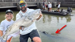 Monster Catfish in Alligator Infested Water Catch Clean and Cook [upl. by Odicalp]