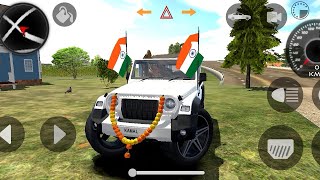 Dollar Song Modified Mahindra White Thar 😈 Indian Cars Simulator 3D  Android Gameplay Part 6 [upl. by Jahdai620]