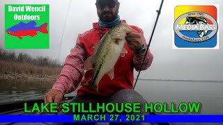 Bass Fishing Stillhouse Hollow Lake March 2021 Media Bass 4 [upl. by Eilyak]