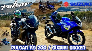 Suzuki GIXXER 150 SF y Pulsar RS 200 rodada a la Hoyanca de Sanctórum Tlaxcala suzuki pulsarrs200 [upl. by Lyrahc]