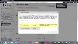 REDCap Topic Session Field Comments  History [upl. by Airdnna351]