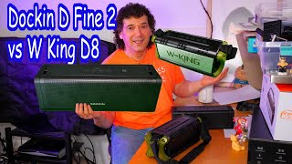 Dockin d fine plus 2 v w king d8 budget boombox  2020 50 watt speakers [upl. by Viquelia]