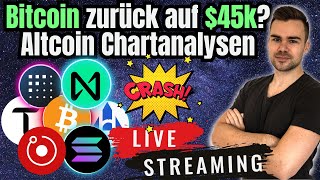 Bitcoin zurück auf 45000 Wie weit geht die Korrektur  Marktanalysen  Krypto QampA [upl. by Massey]