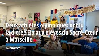 Deux athlètes olympiques ont lu la dictée Ela à lécole privée du SacréCœur [upl. by Honor863]