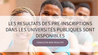 Préinscriptions Nouveaux Bachelier 2022  Résultats Orientation Universités Publique Disponible [upl. by Susana434]