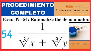 Ejercicio 54 resuelto sección 14 libro algebra y trigonometria con geometria analitica [upl. by Eidua]