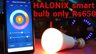 HALONIX SMART LED Wifi Bulb Unboxing Setup amp Review in Hindi [upl. by Atile]