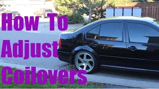 How To Adjust Coilovers  quotMK4quot Jetta [upl. by Radferd481]