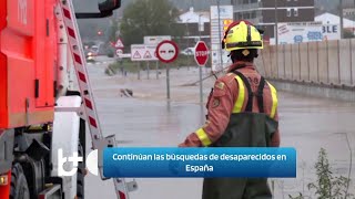 Continúan las búsquedas de desaparecidos en España tras las inundaciones mortales [upl. by Annel]