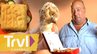 The WILDEST Foods Andrew Couldn’t Finish Eating  Bizarre Foods  Travel Channel [upl. by Ormsby]