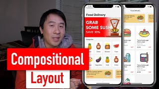 iOS 13 Compositional Layout Food Delivery Layout [upl. by Adnimra]