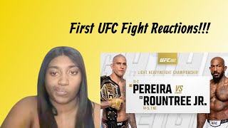 JadaReacts to Pereira vs Rountree Jr UFC307 Fight Reactions [upl. by Hennahane]