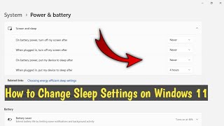 2 How to Change Sleep Settings on Windows 11 [upl. by Aurelio]