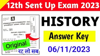 12th Class History Question Paper Solution For Sent Up Exam 2023 History Answer Key Class 12 [upl. by Aekim]