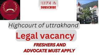 Legal vacancy freshers and advocate must apply permanent Legal vacancy [upl. by Amo]