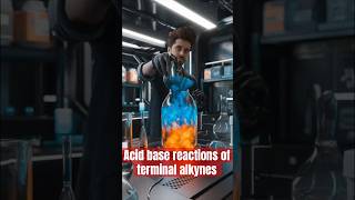 Acid base reactions of terminal alkynes explained in 60 seconds chemistry chemicalreaction [upl. by Sadnac]