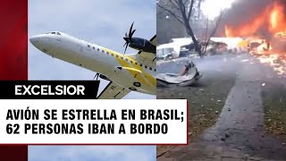 Avión se estrella en Brasil no hay sobrevivientes  Resumen Internacional [upl. by Lewan]