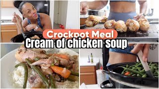 DUMP AND GO CROCK POT MEAL  cream of chicken and Rice Soup [upl. by Mudenihc]