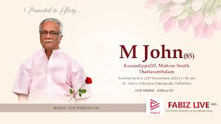 Funeral Service  M John 85 [upl. by Ainoet]