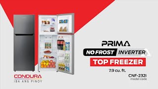 Condura Prima No Frost Refrigerator I No Frost Inverter Refrigerator [upl. by Nwahsad657]