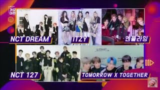 2019 SBS Gayo Daejun Artist Lineup [upl. by Concordia]