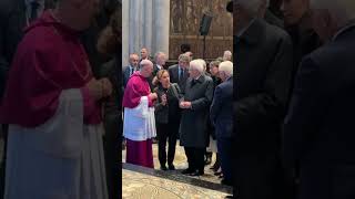 Ital Präsident Sergio Matarella im Kölner Dom  Il Presidente Mattarella visita il Duomo di Colonia [upl. by Brenn599]