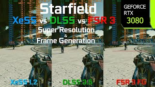 Starfield Patch 1967 FSR 3 Frame Generation Update  RTX 3080 1440p XeSS 12 vs DLSS 35 vs FSR 3 [upl. by Yenial131]