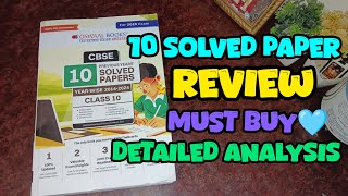 OSWAAL 🔥💪CBSE 10 Previous Year Solved Paper Class 10 Detailed Analysis oswaalbooks class10th cbse [upl. by Annairoc993]