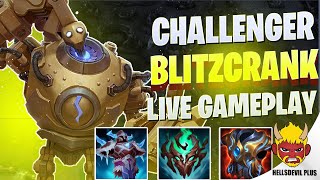 Blitzcrank In Challenger Game  Wild Rift HellsDevil Plus Gameplay [upl. by Ecirtnuahs]