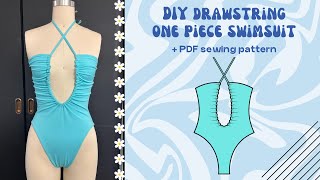 DIY Drawstring One Piece Swimsuit  Athena One Piece  Edgewater Avenue [upl. by Crista808]