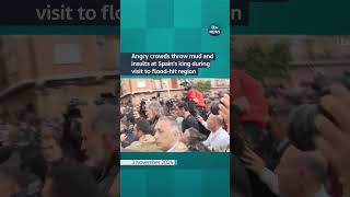 Angry crowds throw mud and insults at Spains king during visit to floodhit region  ITV News [upl. by Nepets]