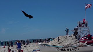 Bethpage Air Show 2023  US Marine Corps Stealth Fighter Lights Up Jones Beach [upl. by Le]