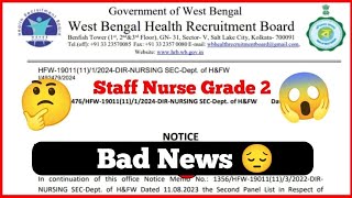 🔥WBHRB Staff Nurse Grade 2 Recruitment 2024 🔥Staff Nurse Vacancy 2024 💥Staff Nurse Grade 2 [upl. by Duky787]