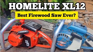 Homelite XL12  Best Firewood Chainsaw Ever Lets find out🤔 [upl. by Woothen912]