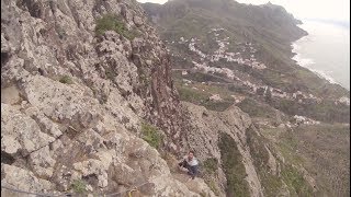 125 meters multipitch sport climbing in the north of Tenerife [upl. by Hartnett]