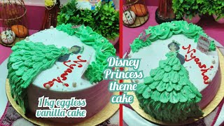 Disney Princess cake decoration  Birthday cake for girls  1 kg vanilla cake  Dreampuff Homebaker [upl. by Carlee]