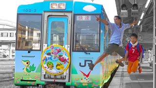 The Pokemon Train Adventure Japans Coolest Anime Train ★ ONLY in JAPAN 36 復興のピカチュートレイン [upl. by Baudin]