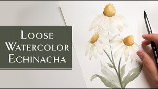 How to Watercolor Cone Flower Tutorial Beginner Friendly [upl. by Ahtnicaj]