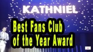 KathNiel wins the Best Fans Club of the year at the 2017 RAWR Award [upl. by Salamone929]